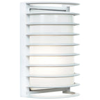 Access Lighting Bermuda 1 Light Outdoor LED Wall Mount, White (20010LEDDMGLP)