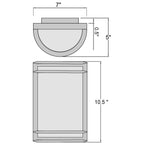 Access Lighting Nevis 1 Light Outdoor LED Wall Mount, Satin (20011LEDDMGLP), image 2