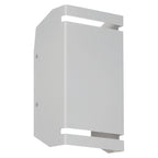 The La Vida Bi-Directional Outdoor LED Wall Mount by Access Lighting features a 5.5″ rectangular design in a satin finish, with open slots at the top and bottom for illumination.