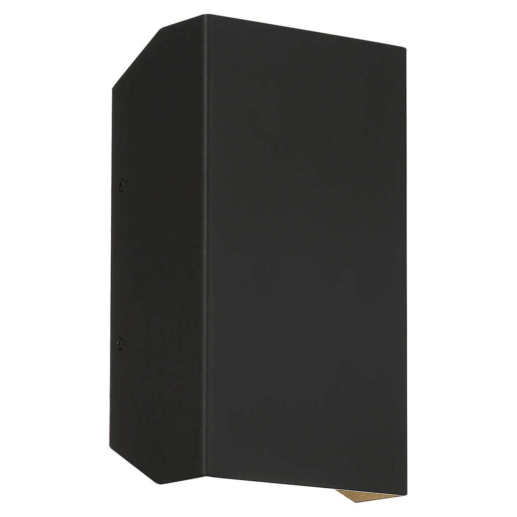 Amora Bi-Directional Outdoor LED Wall Mount, Black / 5.5"
