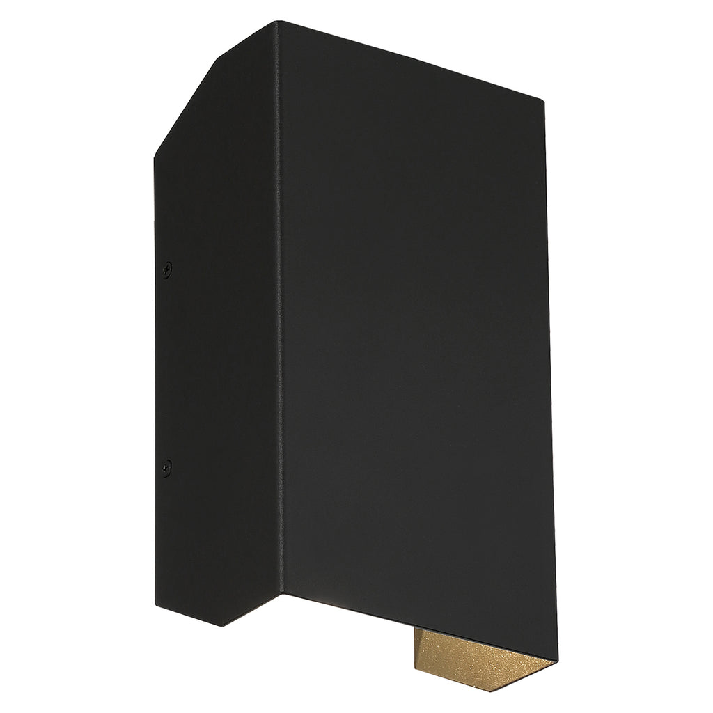 Amora Bi-Directional Outdoor LED Wall Mount, Black / 5.5"