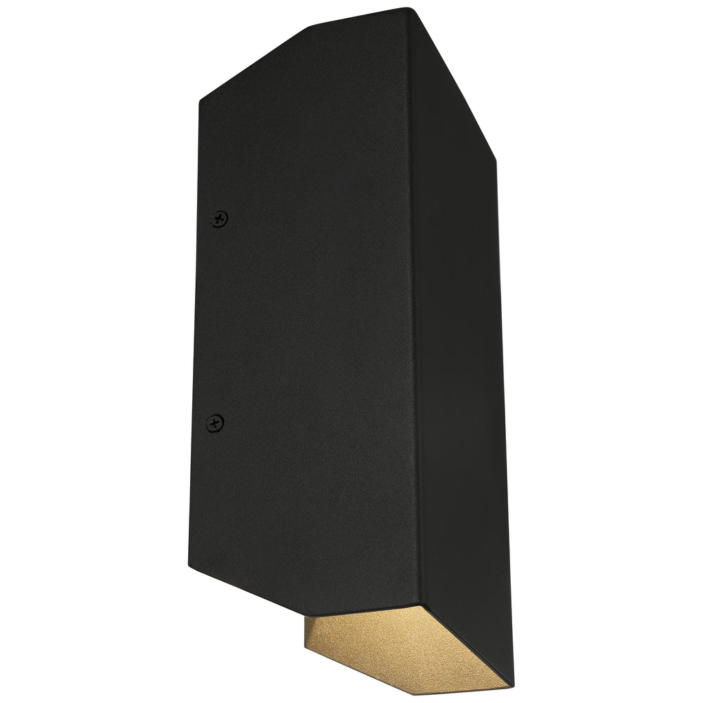 Amora Bi-Directional Outdoor LED Wall Mount, Black / 5.5"