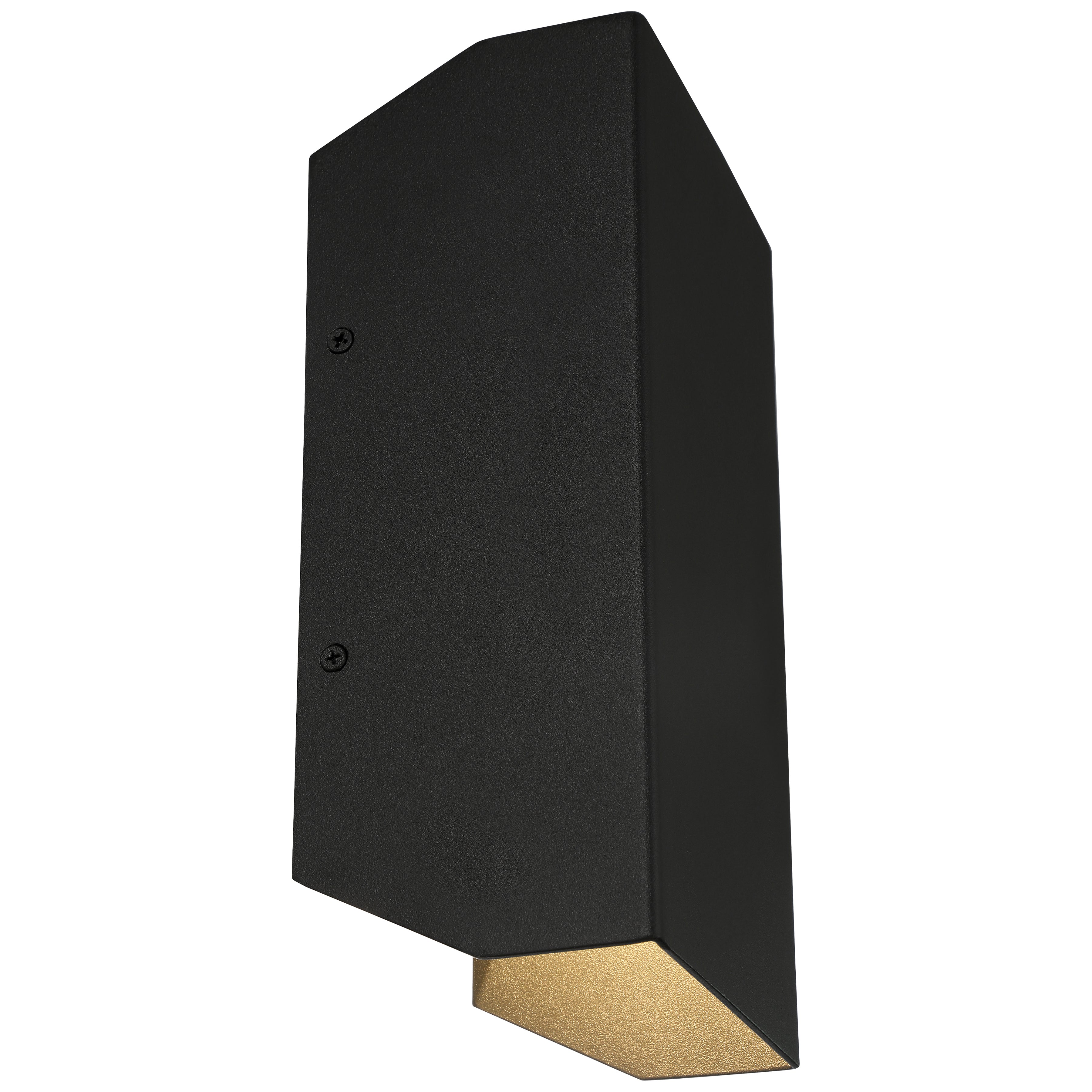 Amora Bi-Directional Outdoor LED Wall Mount, Black / 5.5"