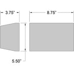 Access Lighting Amora Bi-Directional Outdoor LED Wall Mount, Satin / 8.75", image 7