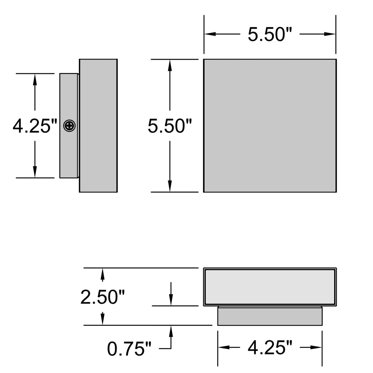 Access Lighting Strand Bi-Directional Outdoor LED Wall Mount, image 8