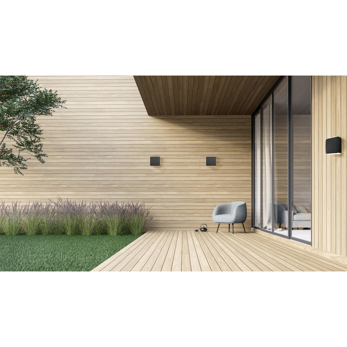 Access Lighting Newport Bi-Directional Outdoor LED Wall Mount, Black, image 7
