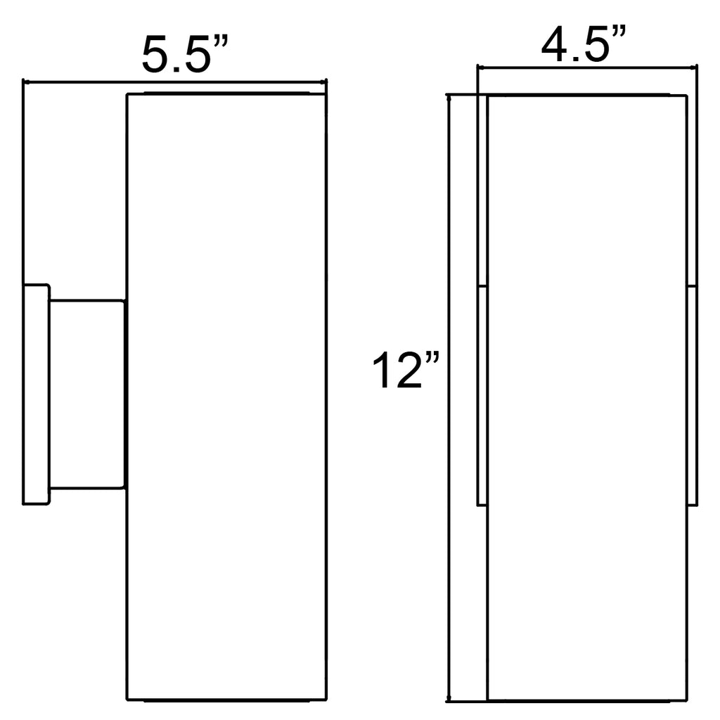Access Lighting Bayside Bi-Directional Outdoor LED Wall Mount, Satin, image 2