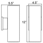 Access Lighting Bayside Bi-Directional Outdoor LED Wall Mount, Satin, image 2