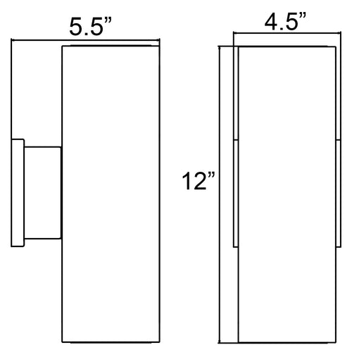 Access Lighting Bayside Bi-Directional Outdoor LED Wall Mount, Bronze, image 2