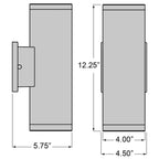 Access Lighting Sandpiper Bi-Directional Outdoor LED Wall Mount, Bronze, image 2