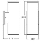 Access Lighting Sandpiper Bi-Directional Outdoor LED Wall Mount, Satin, image 3