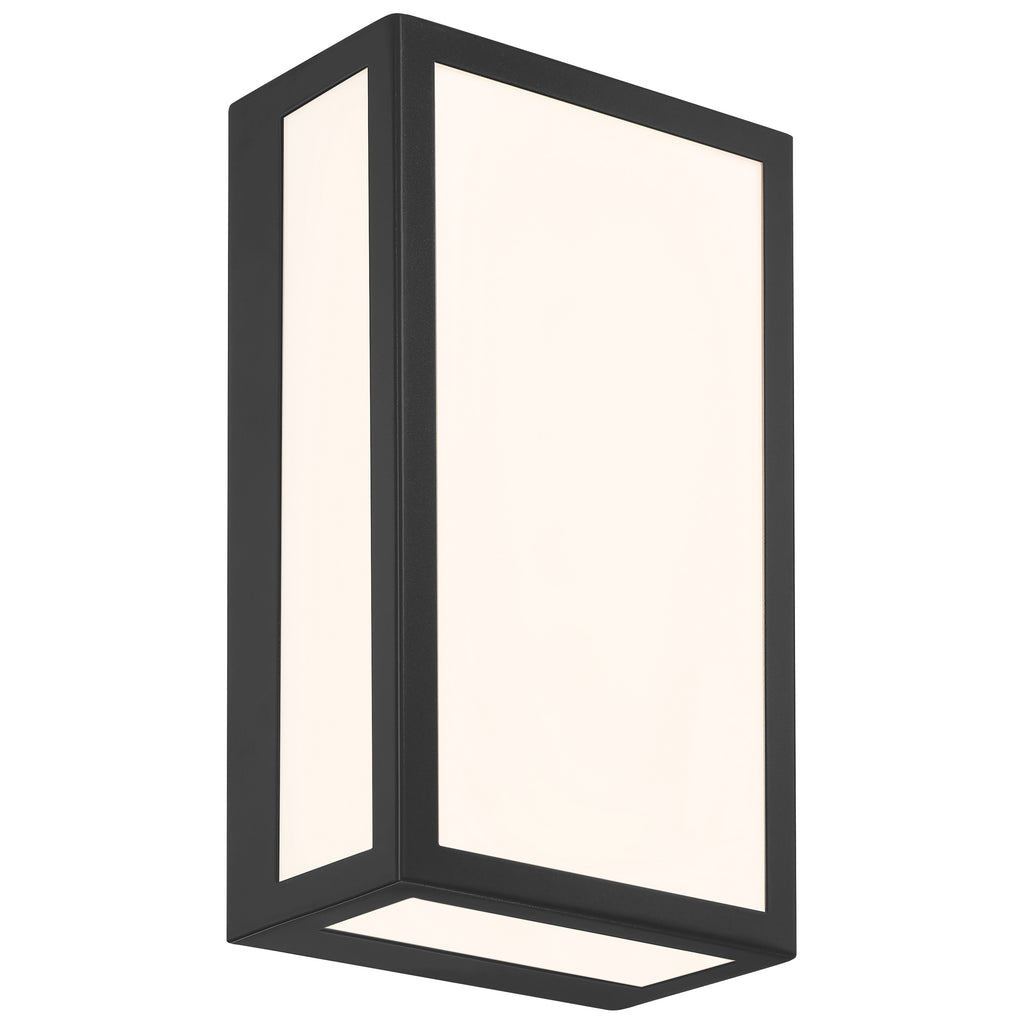 GEO Dual Voltage Outdoor LED Wall Mount, Black / 15W