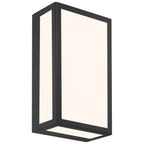 GEO Dual Voltage Outdoor LED Wall Mount, Black / 15W