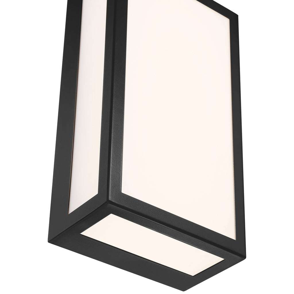 GEO Dual Voltage Outdoor LED Wall Mount, Black / 15W