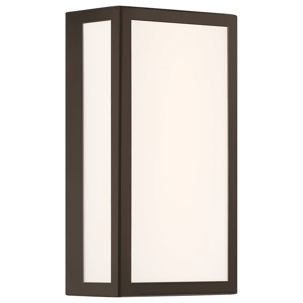 GEO Dual Voltage Outdoor LED Wall Mount, Bronze / 15W