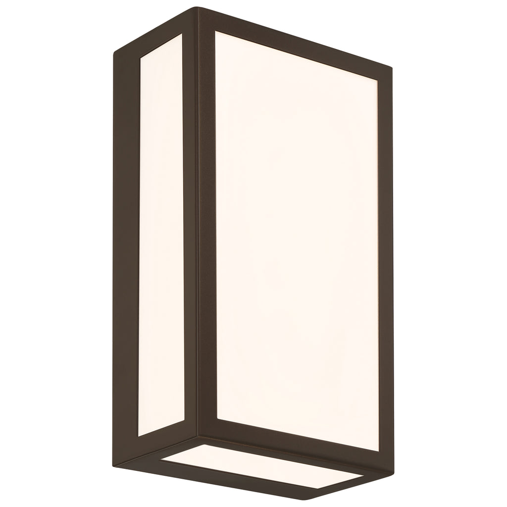 GEO Dual Voltage Outdoor LED Wall Mount, Bronze / 15W