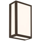 GEO Dual Voltage Outdoor LED Wall Mount, Bronze / 15W