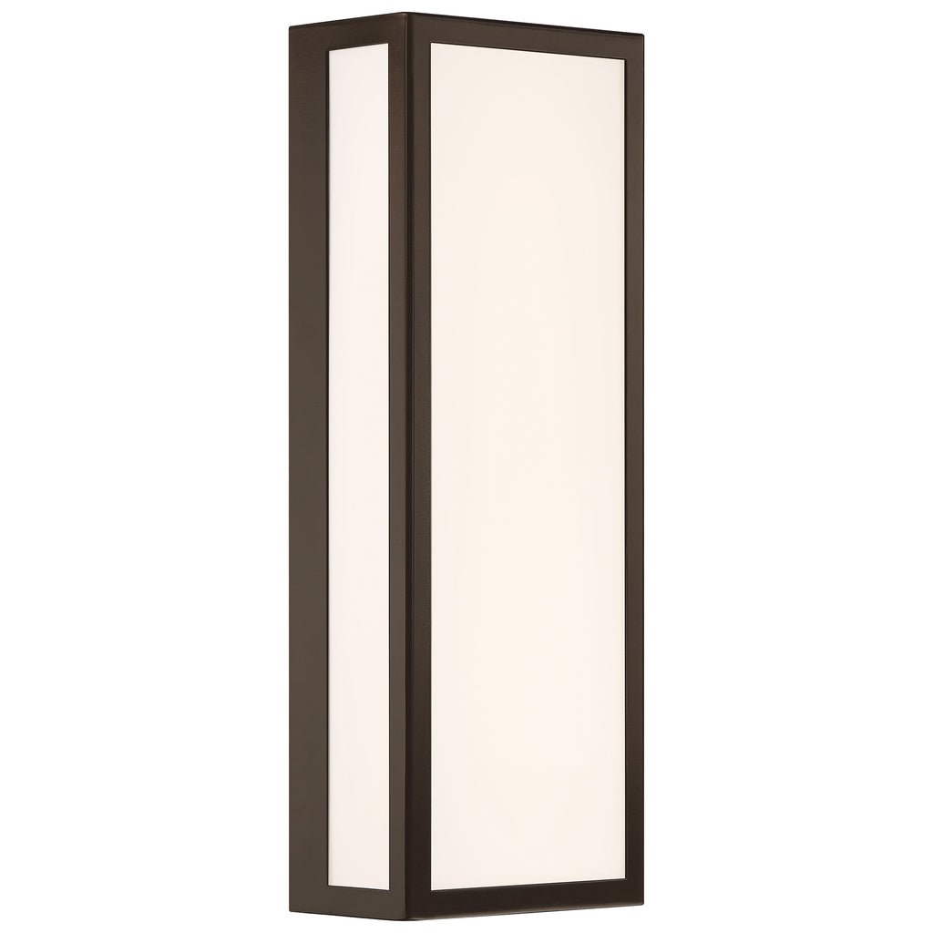 GEO Dual Voltage Outdoor LED Wall Mount, Bronze / 20W