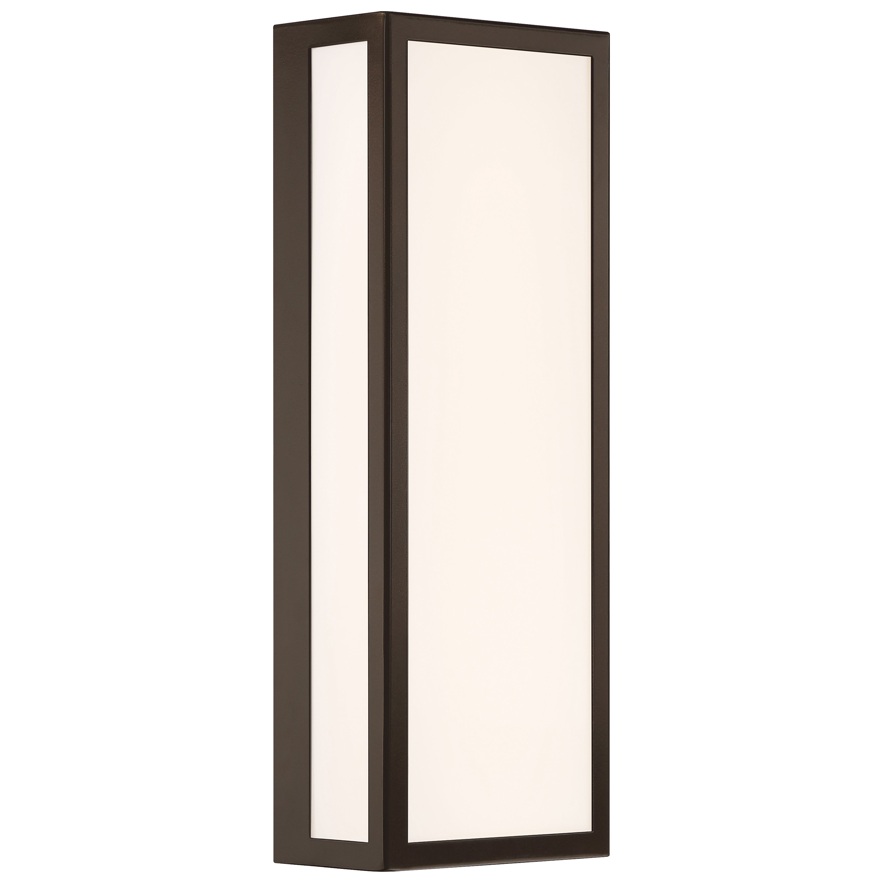 GEO Dual Voltage Outdoor LED Wall Mount, Bronze / 20W
