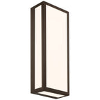 GEO Dual Voltage Outdoor LED Wall Mount, Bronze / 20W