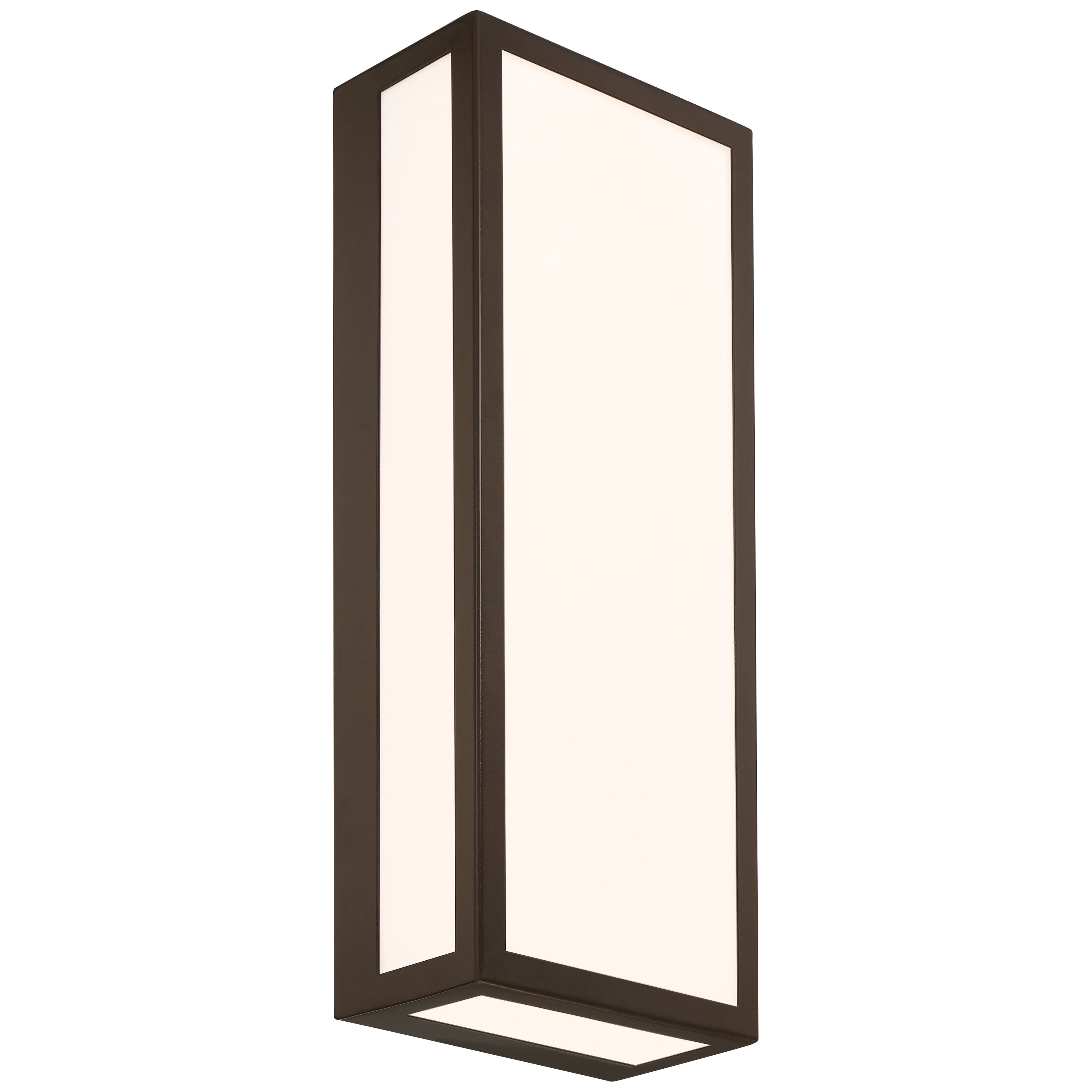 GEO Dual Voltage Outdoor LED Wall Mount, Bronze / 20W