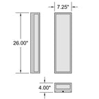 Access Lighting GEO Dual Voltage Outdoor LED Wall Mount, Bronze / 25W, image 8