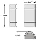 Access Lighting Cove Dual Voltage Outdoor LED Wall Mount, Bronze / 15W, image 2