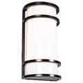 Cove Dual Voltage Outdoor LED Wall Mount, Bronze / 15W