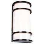 Access Lighting Cove Dual Voltage Outdoor LED Wall Mount, Bronze / 15W