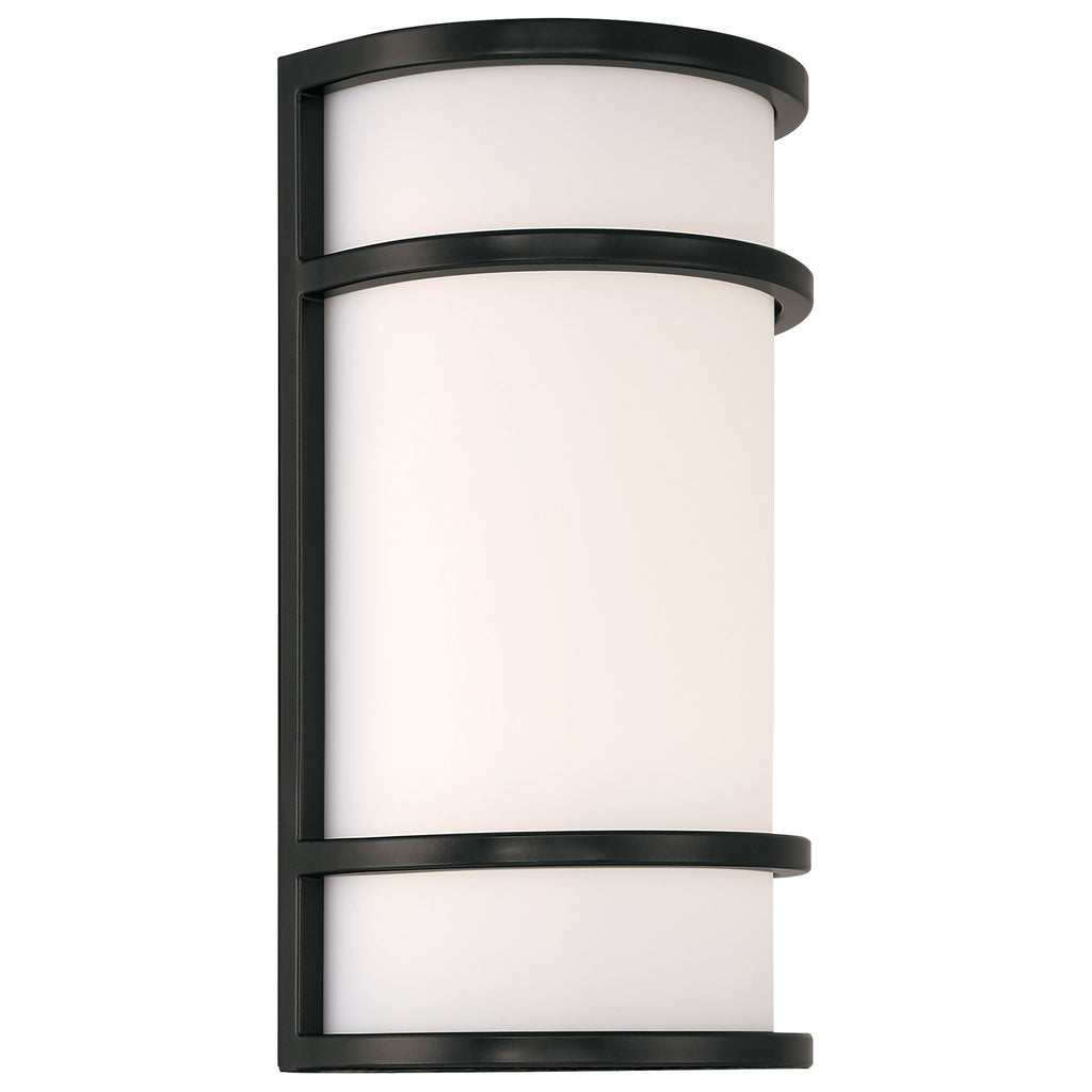 Access Lighting Cove Dual Voltage Outdoor LED Wall Mount, Black / 15W