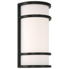 Access Lighting Cove Dual Voltage Outdoor LED Wall Mount, Black / 15W