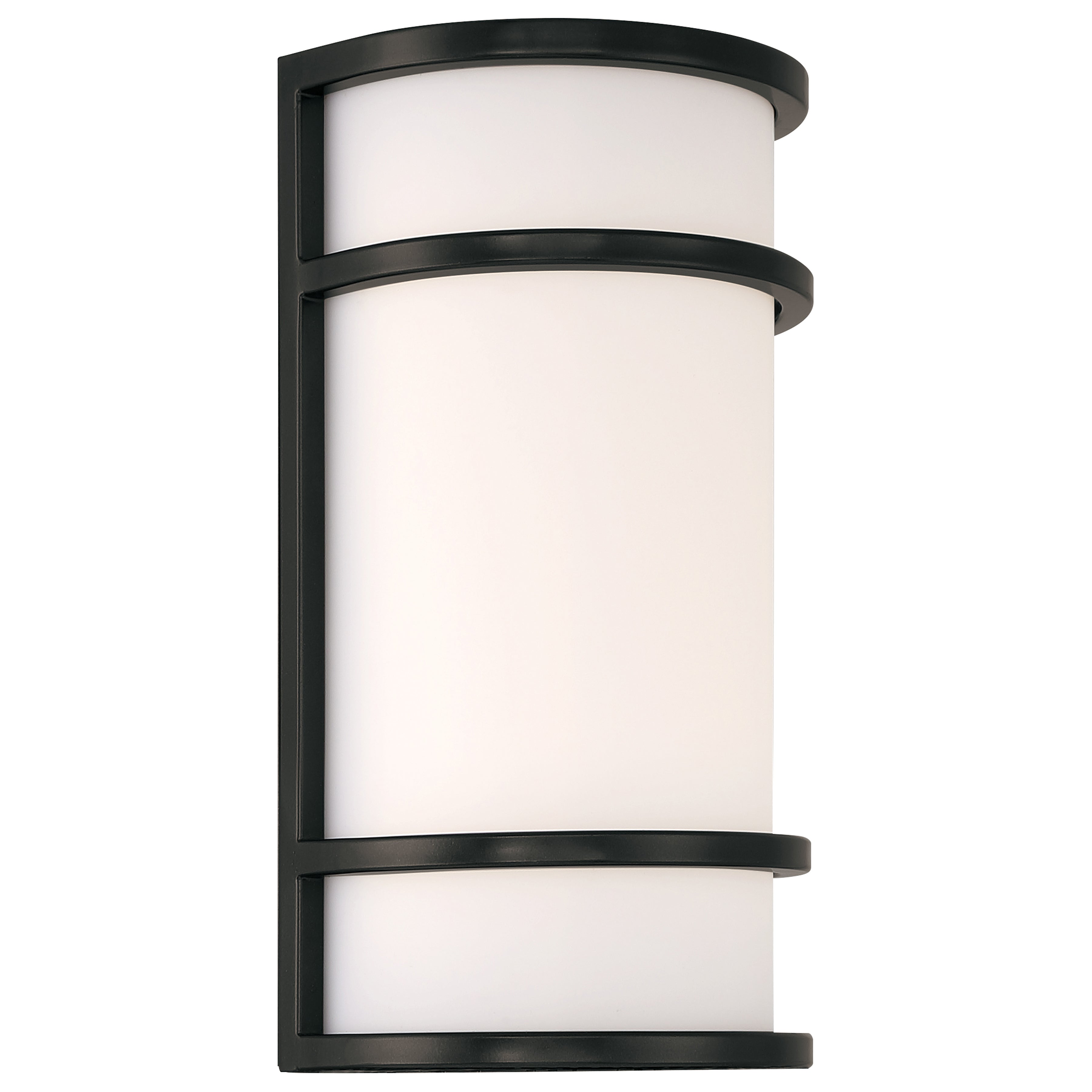 Cove Dual Voltage Outdoor LED Wall Mount, Black / 15W