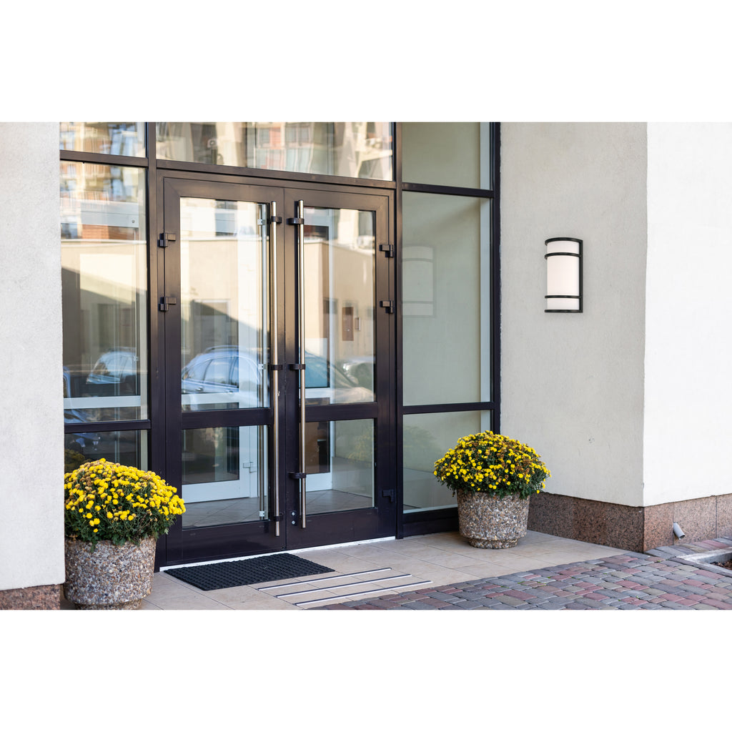 Access Lighting Cove Dual Voltage Outdoor LED Wall Mount, Black / 15W, image 2