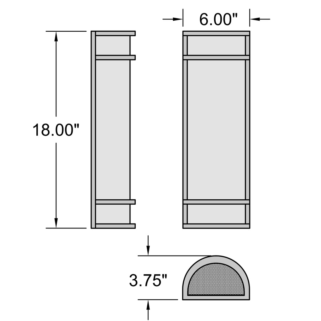 Access Lighting Cove Dual Voltage Emergency Battery Backup Outdoor LED Wall Mount, Satin, image 7