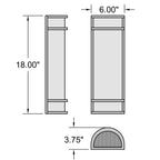 Access Lighting Cove Dual Voltage Emergency Battery Backup Outdoor LED Wall Mount, Satin, image 7
