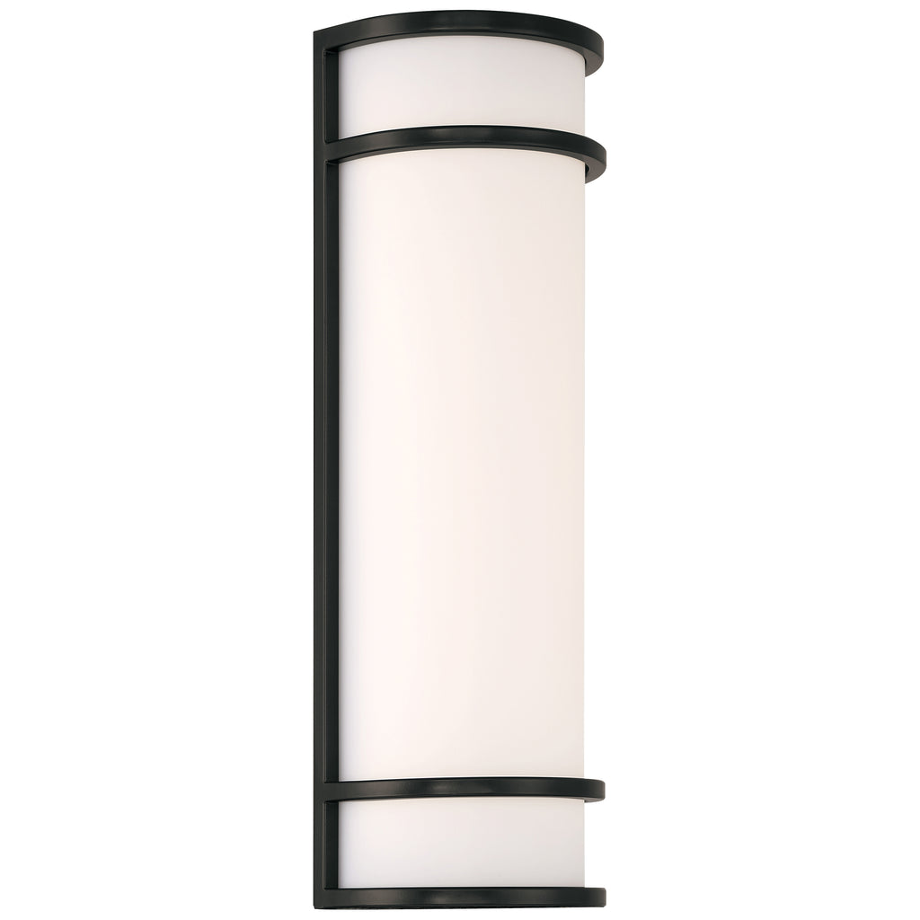 Access Lighting Cove Dual Voltage Outdoor LED Wall Mount, Black / 20W