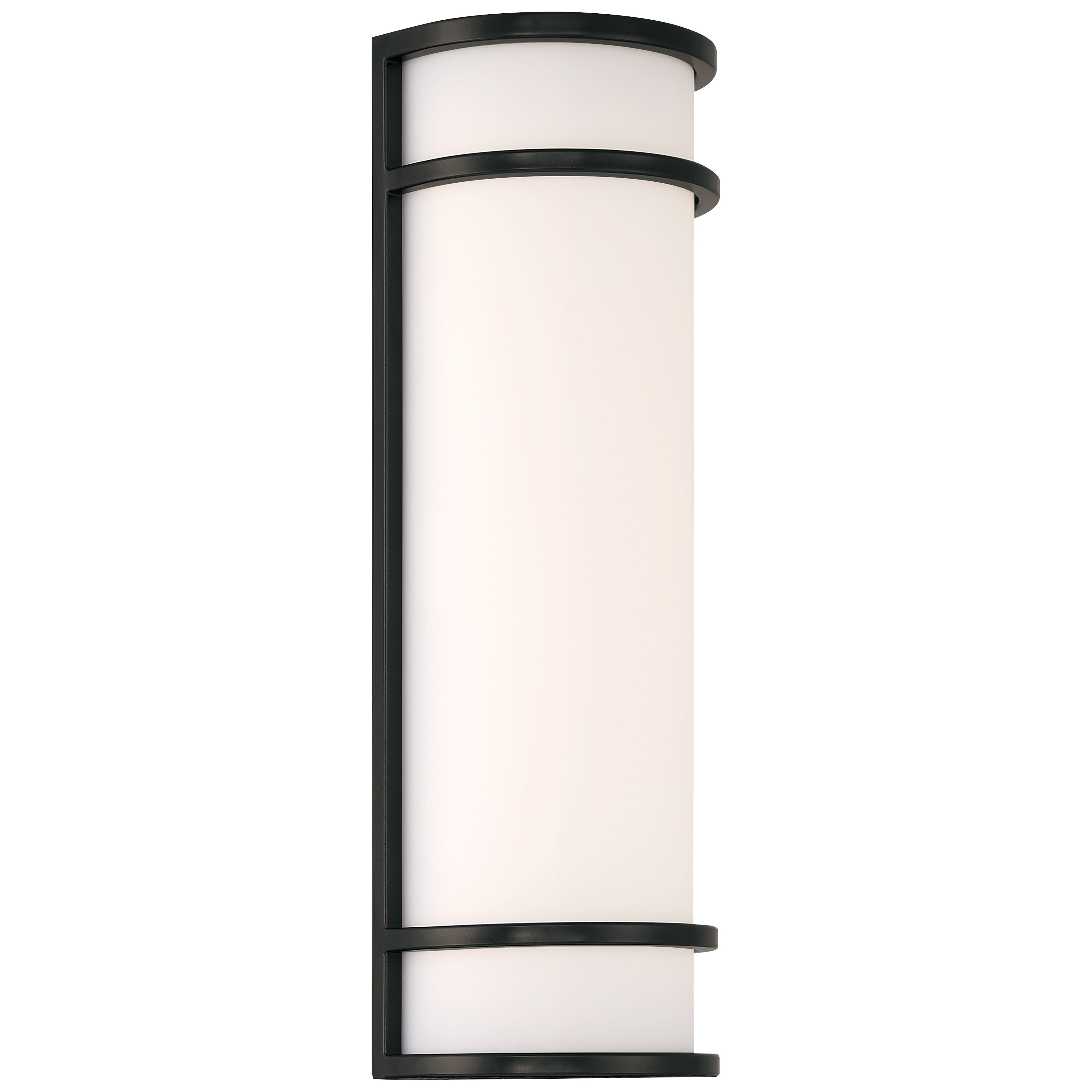 Cove Dual Voltage Outdoor LED Wall Mount, Black / 20W