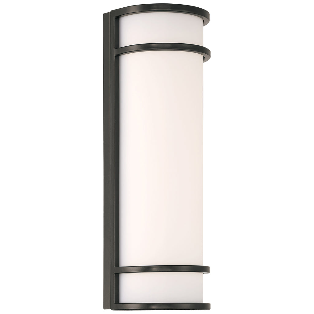 Cove Dual Voltage Emergency Battery Backup Outdoor LED Wall Mount, Black