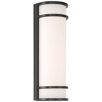 Cove Dual Voltage Emergency Battery Backup Outdoor LED Wall Mount, Black