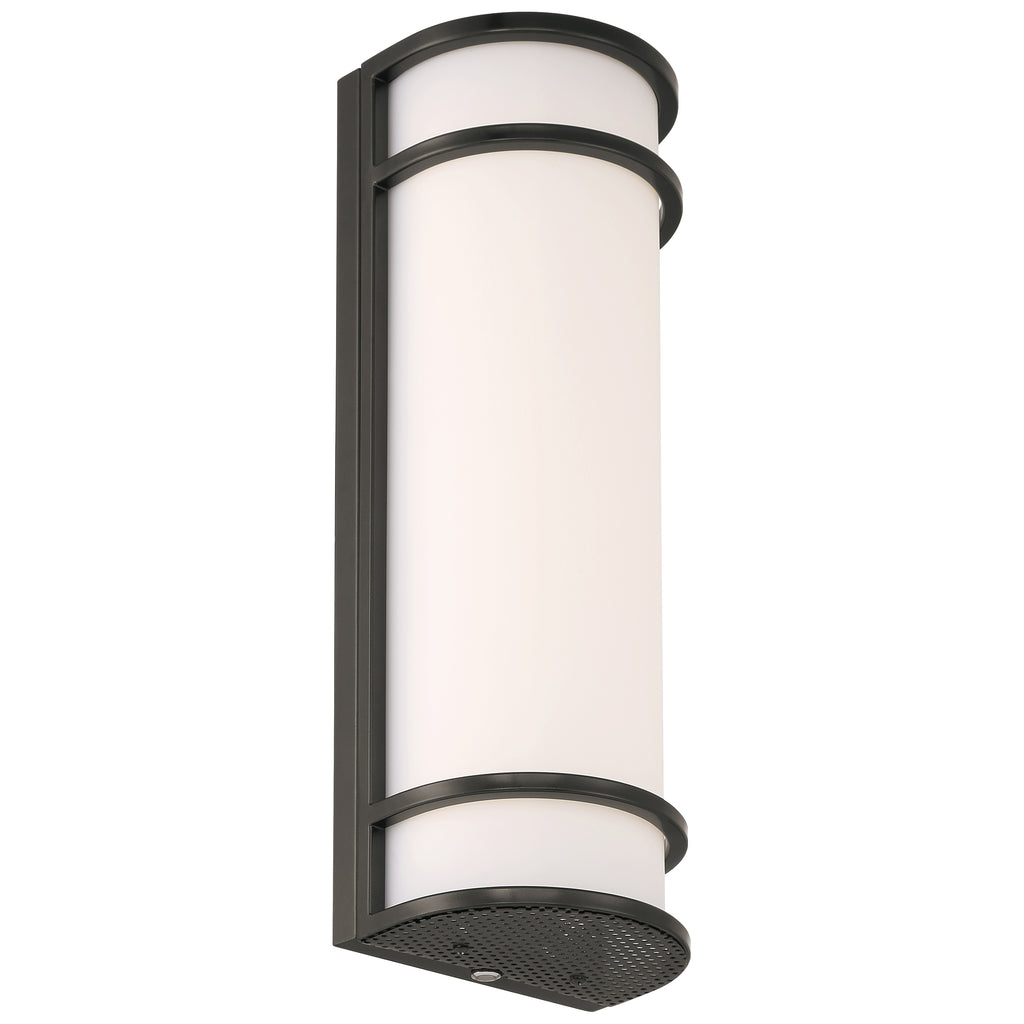Cove Dual Voltage Emergency Battery Backup Outdoor LED Wall Mount, Black