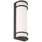 Cove Dual Voltage Emergency Battery Backup Outdoor LED Wall Mount, Black
