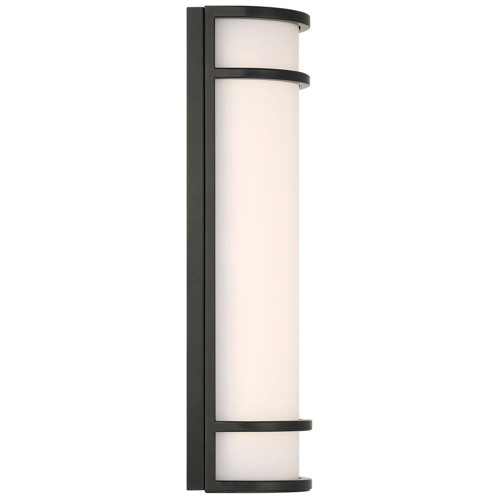 Cove Dual Voltage Emergency Battery Backup Outdoor LED Wall Mount, Black