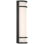 Cove Dual Voltage Emergency Battery Backup Outdoor LED Wall Mount, Black