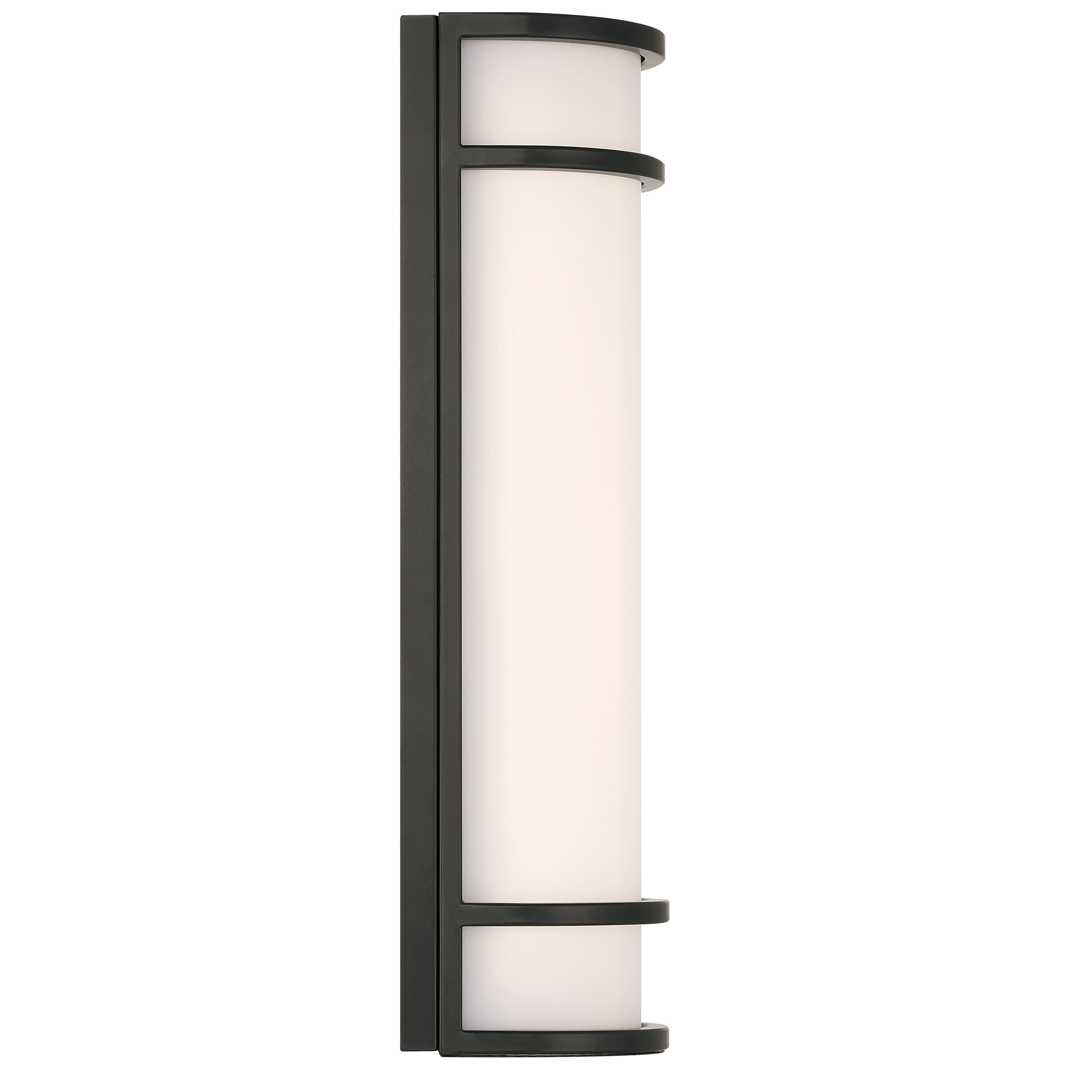 Cove Dual Voltage Emergency Battery Backup Outdoor LED Wall Mount, Black