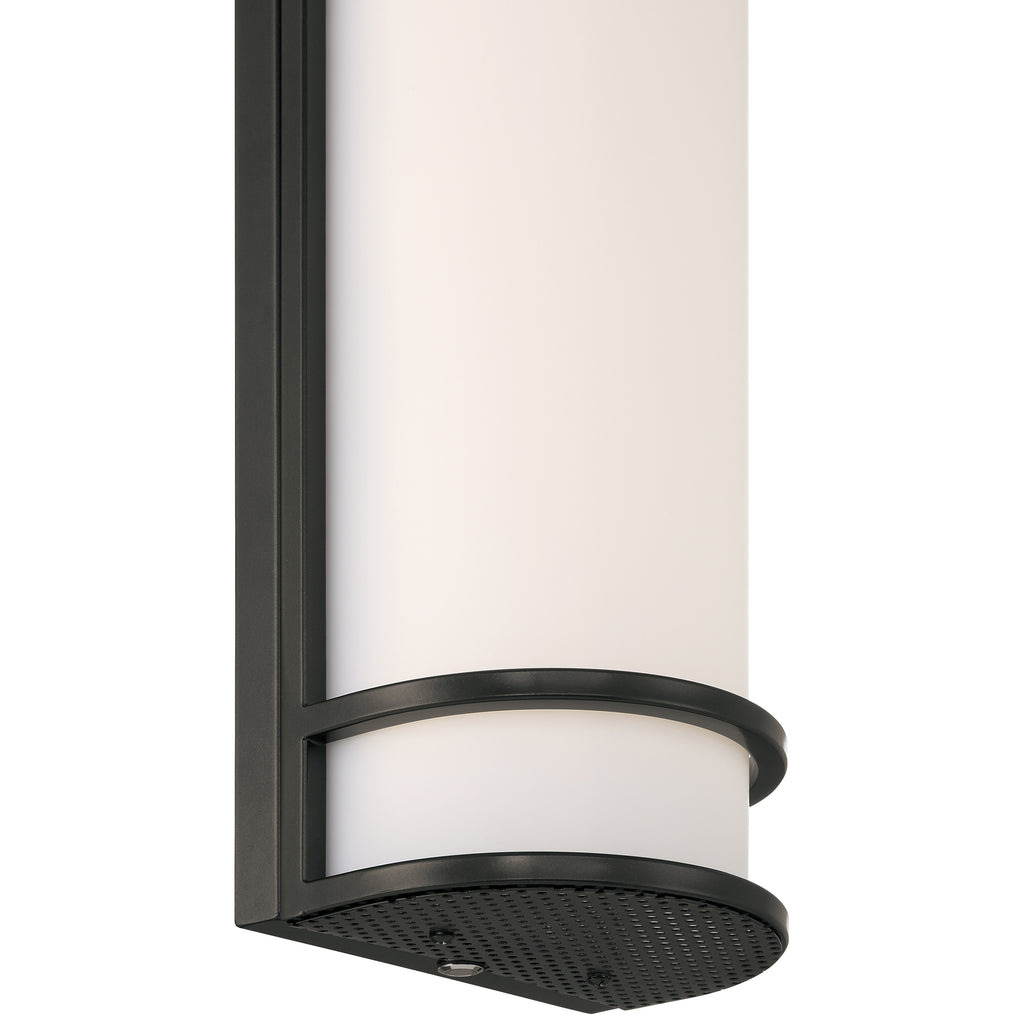 Cove Dual Voltage Emergency Battery Backup Outdoor LED Wall Mount, Black