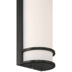 Cove Dual Voltage Emergency Battery Backup Outdoor LED Wall Mount, Black