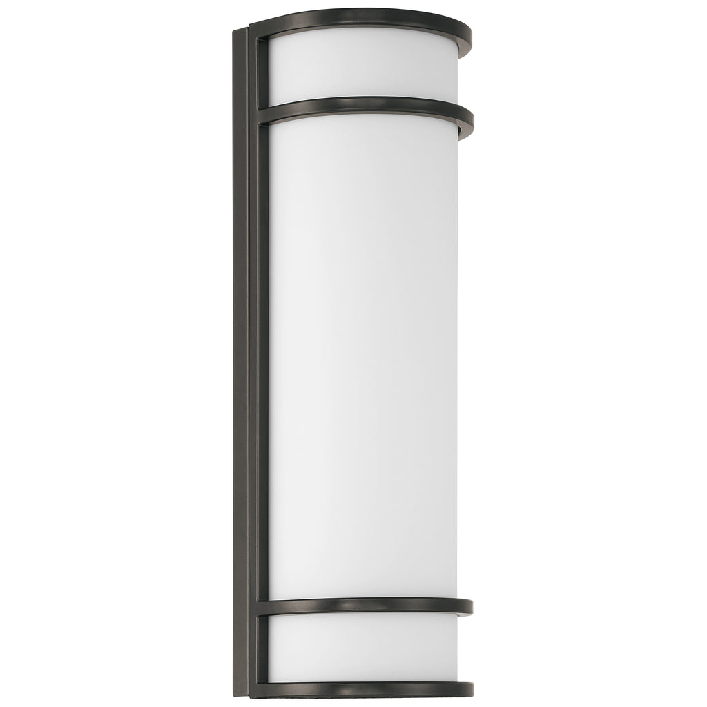 Cove Dual Voltage Emergency Battery Backup Outdoor LED Wall Mount, Black
