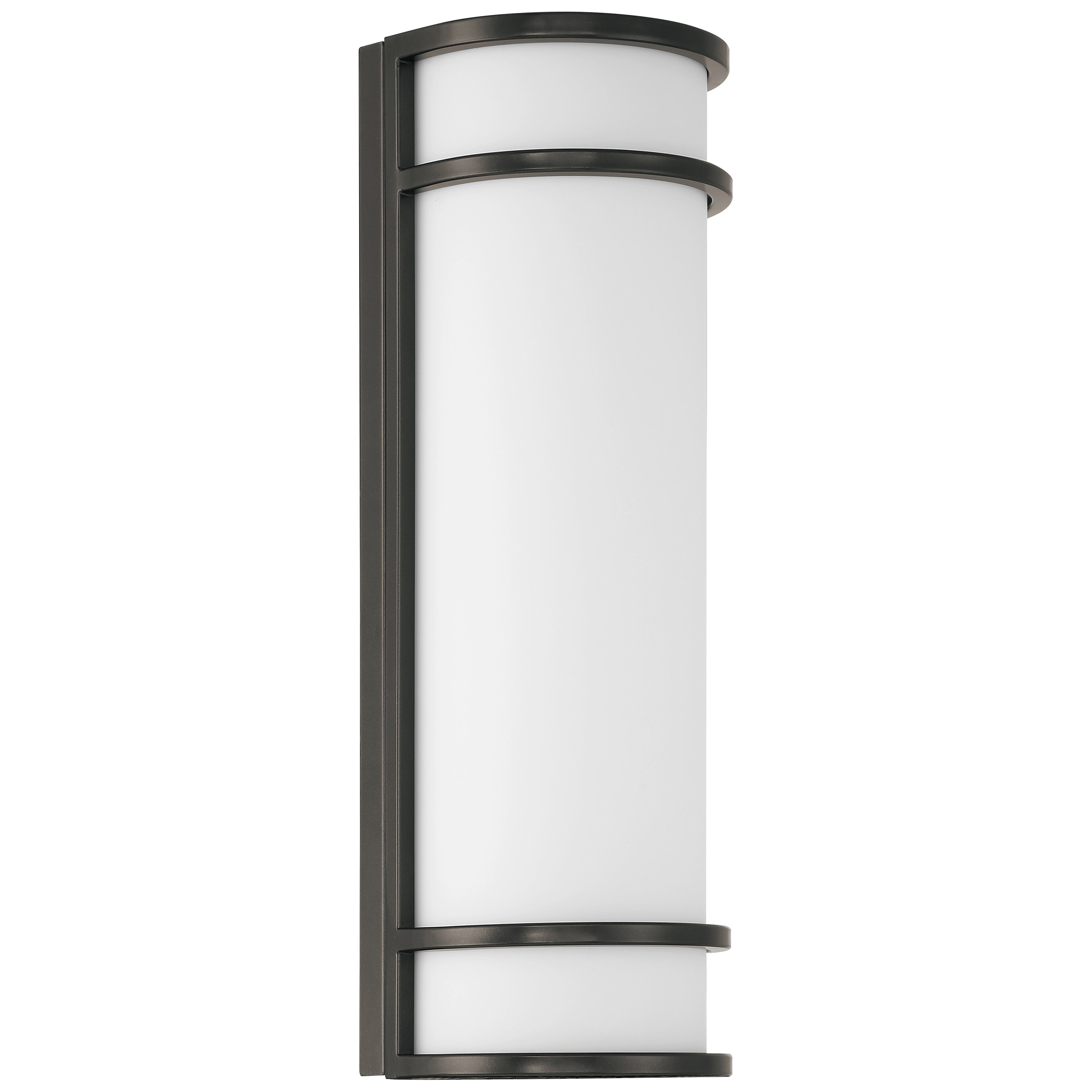 Cove Dual Voltage Emergency Battery Backup Outdoor LED Wall Mount, Black