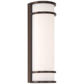 Cove Dual Voltage Emergency Battery Backup Outdoor LED Wall Mount, Bronze