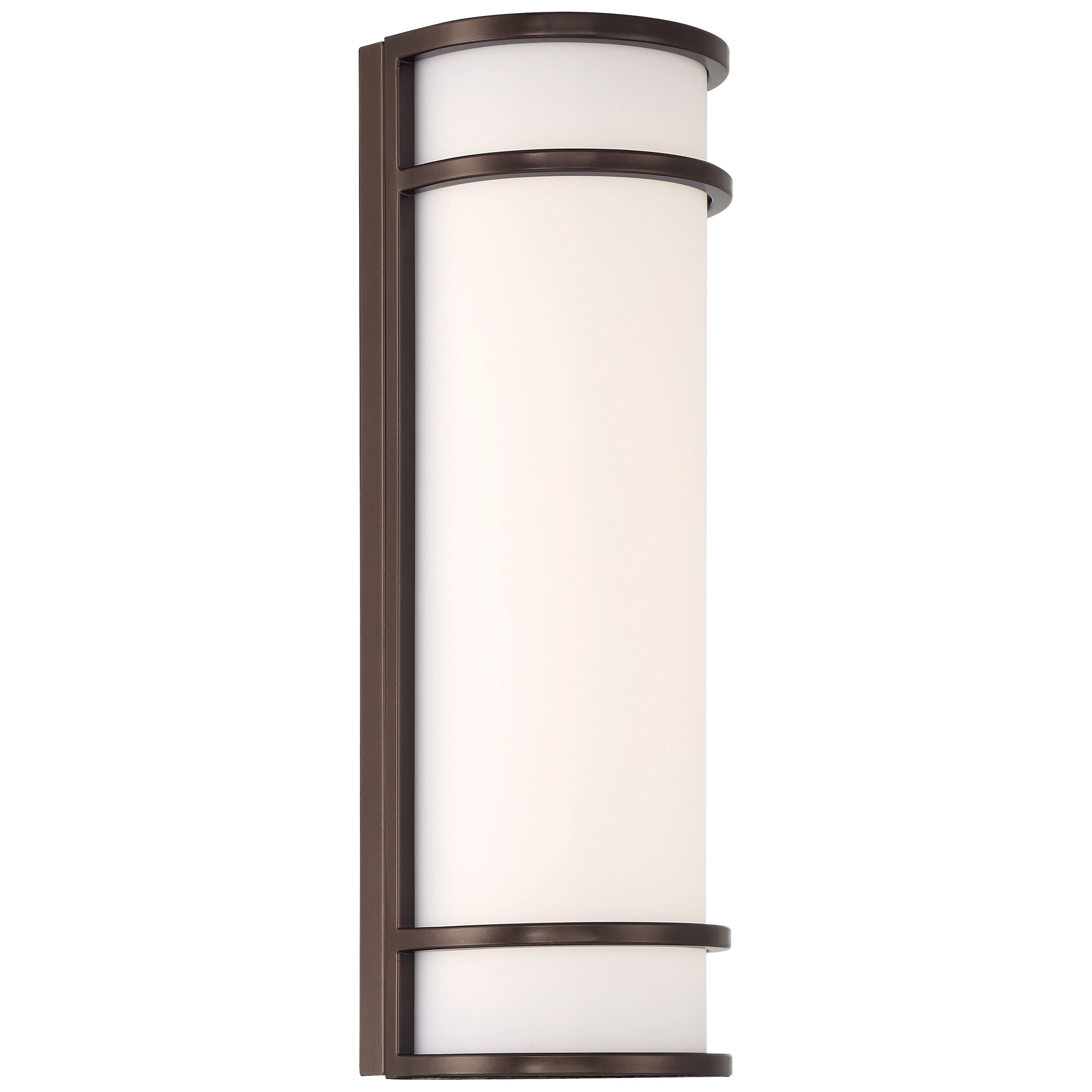 Cove Dual Voltage Emergency Battery Backup Outdoor LED Wall Mount, Bronze